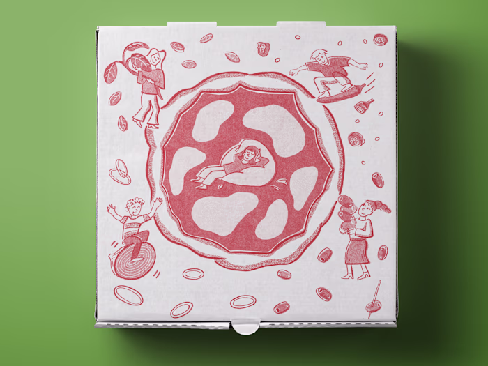 Pizza Box Illustration for Competition