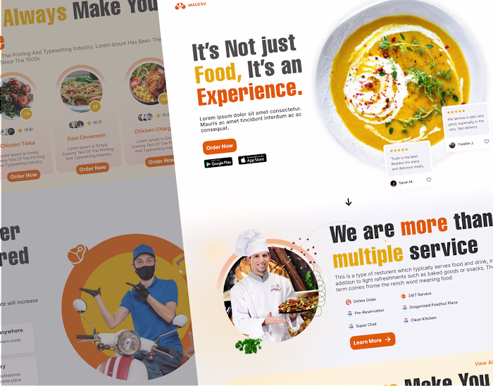 Food Delivery Website UX/UI Design