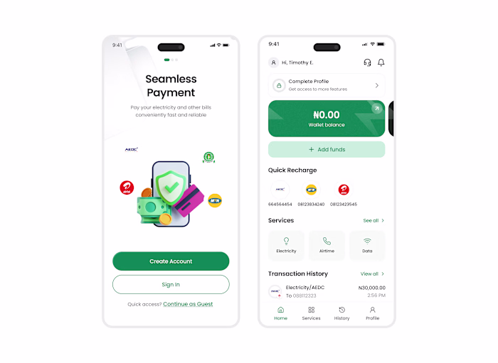 Pay4Power Mobile App Redesign