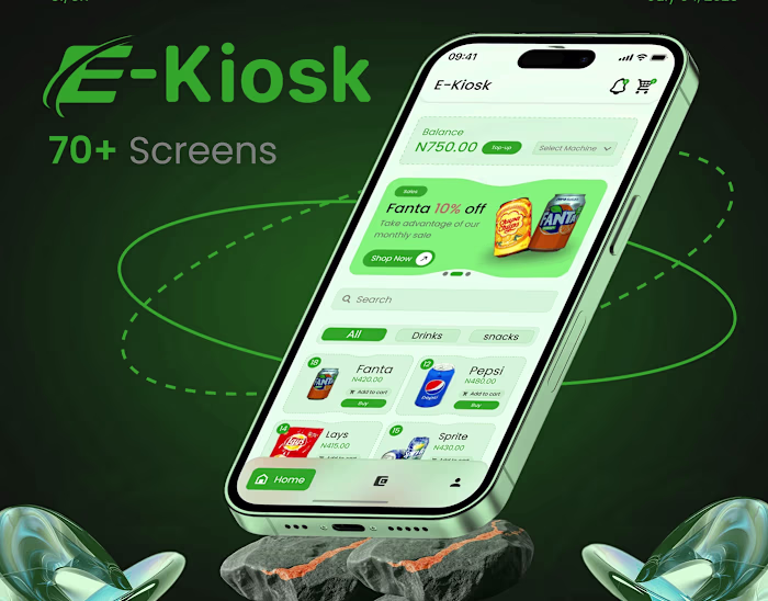 E-Kiosk – Mobile App UI/UX Design (70+ Screens)