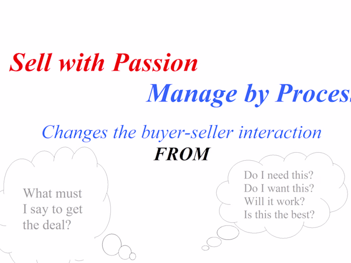 Sell with Passion BUT Manage by Process