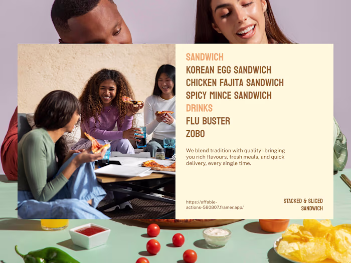 Responsive Landing Page Design for STACKED & SLICED SANDWICH