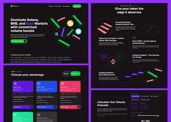 Website development for VolumeVault
