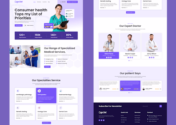 Doctor Health Care || Landing page design || Figma