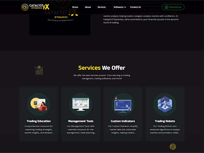 Corporate Website Design & Deployment for Catalyst FX Dynamics