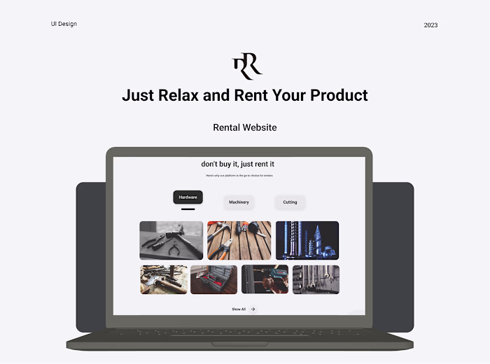 Relax n Rent - Website design 