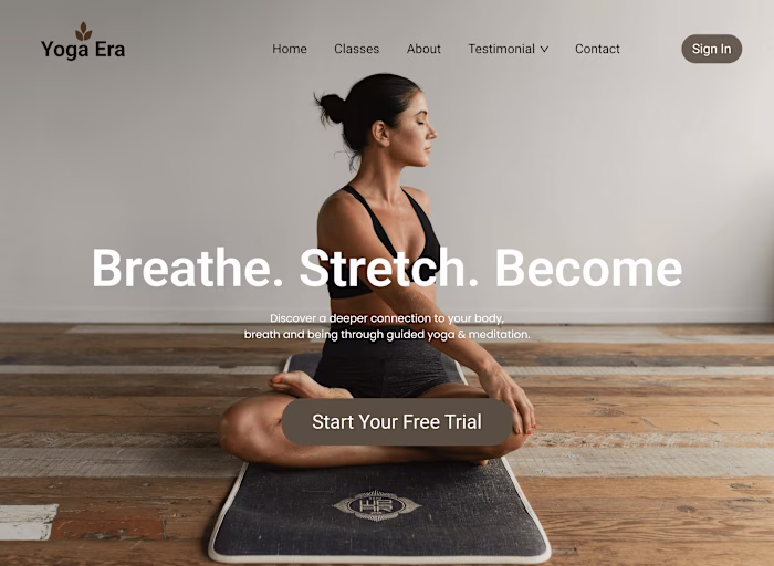 Yoga Landing Page
