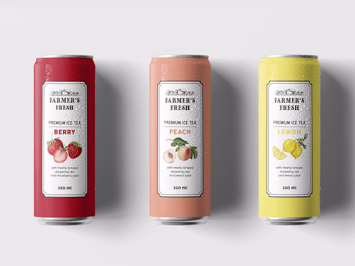Farmer's Fresh Ice Tea Packaging