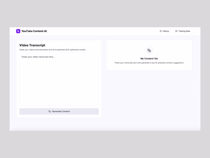 Self-improving YouTube Content Agent. You upload video trans...