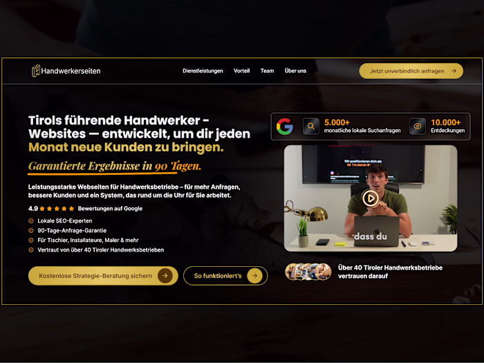 High-Conversion Trades Platform for Handwerkerseiten.at