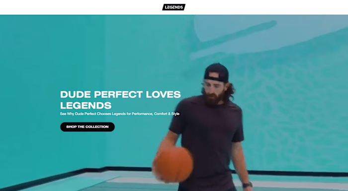 Dude Perfect X Legends Collections Landing Page