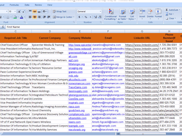 b2b lead generation, prospect list, email list for business