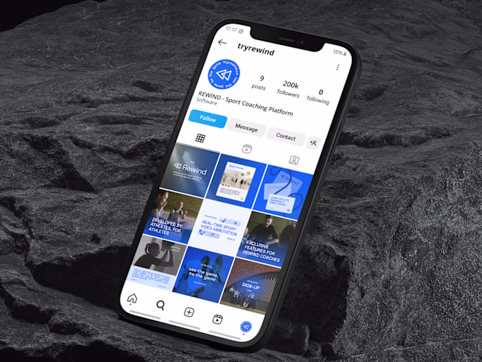 Brand Identity & Social Media for a Sports Coaching App | Rewind