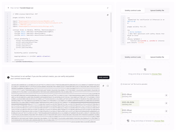 Some components for the Blockchain explorer.