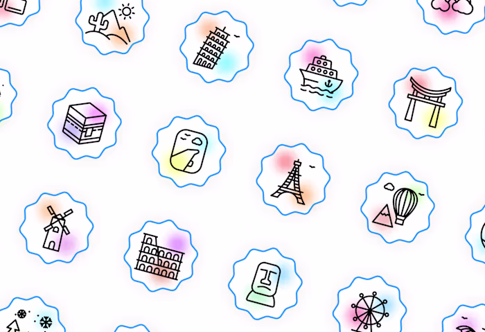 Scenery and travels icons