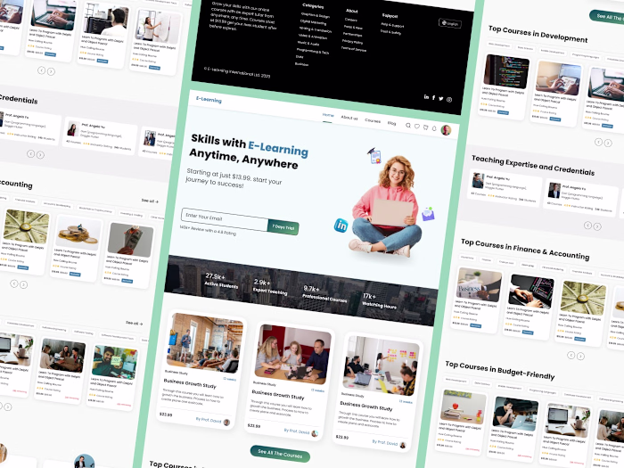 E-Learning  Website Design:~