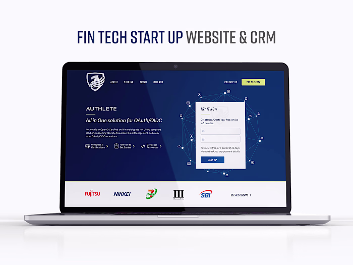 Fin Tech Start Up Website & CRM