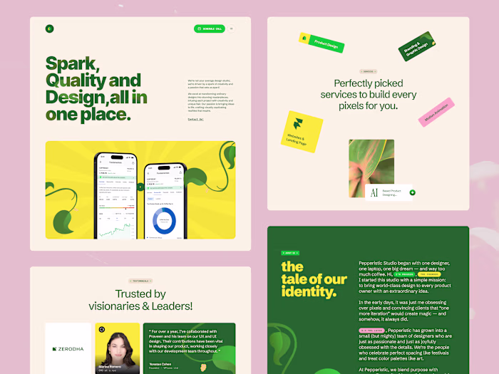 Pepperistic Studio Website Using Framer