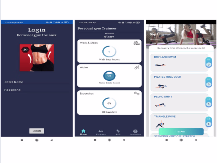 Personal Gym Trainer (Mobile Application)