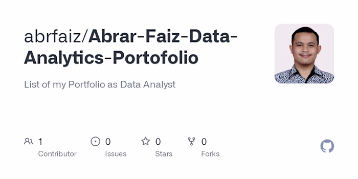 Data Analytics Portfolio by Abrar Faiz