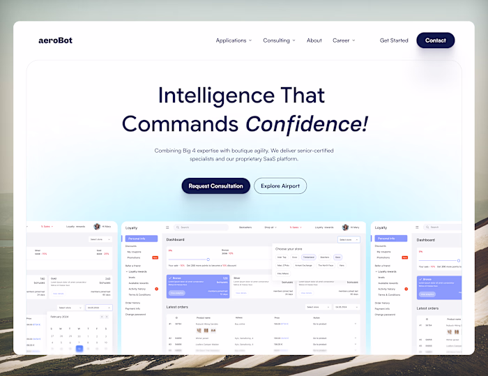 aeroBot Aviation SaaS Dashboard &