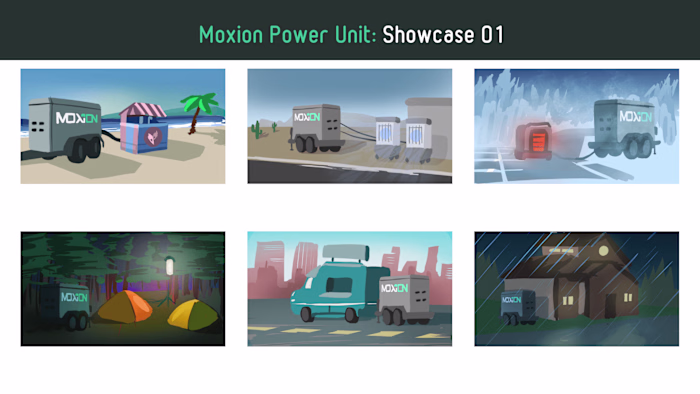 Storyboards for Moxion Power 