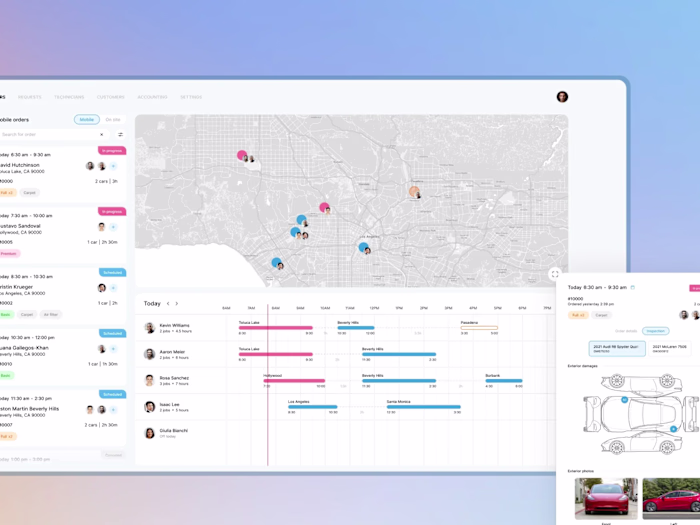 Car detailing business management system