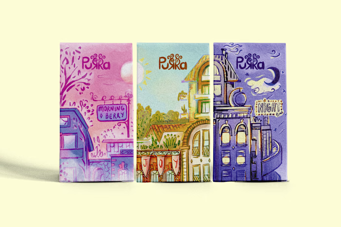 Tea packaging illustrations