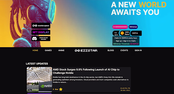 EZZSTAR - Custom Web Application
