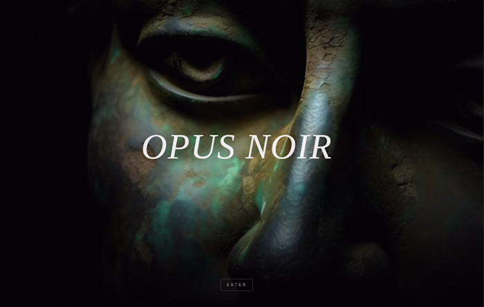 OPUS NOIR is a high-fashion "digital reliquary" featuring an...