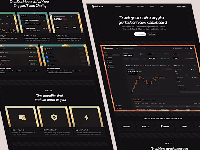 CoinDash Landing Page Design