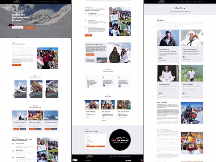 The 108 Peaks – Website Development