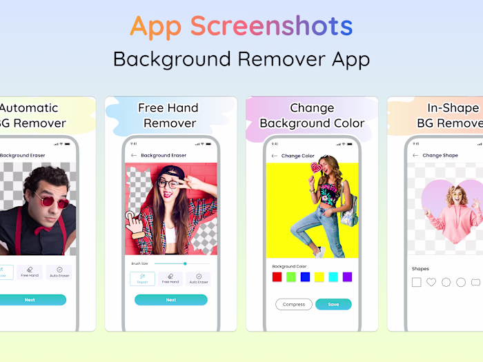 Modern Background Remover App UI Design