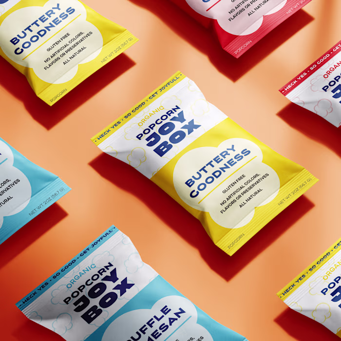 Brand Identity Design and Packaging Design - Popcorn JoyBox