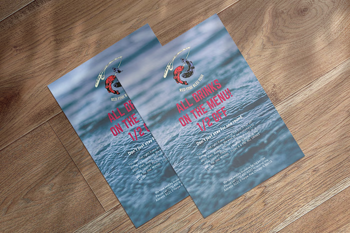 Red Fish Bleu Fish | Flyer Promotion Design 