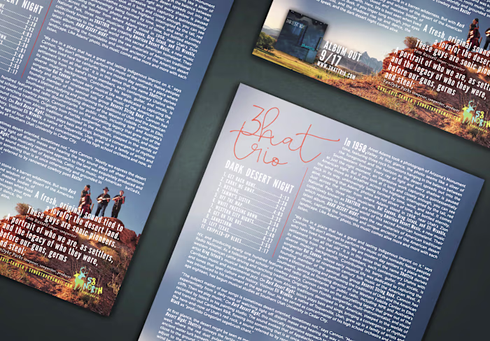 American Desert Music: 3hattrio Album Release Bio and One-sheet