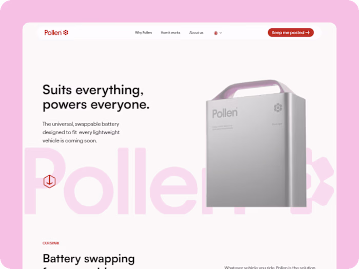 Pollen Startup Website