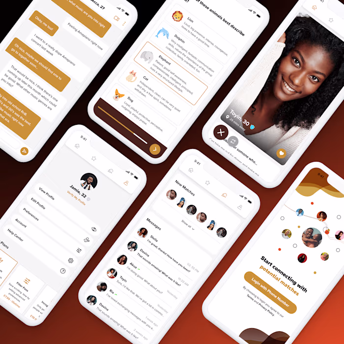Melanin Matchmaker - Black Dating App Design