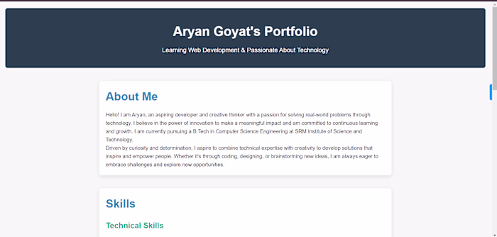Aryan Goyat’s Portfolio