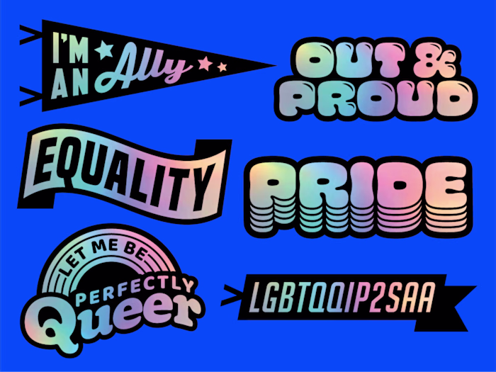 ActiveCampaign PRIDE 2021 — Holographic sticker concept