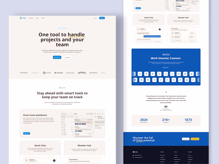 Landing Page Design for Orbis