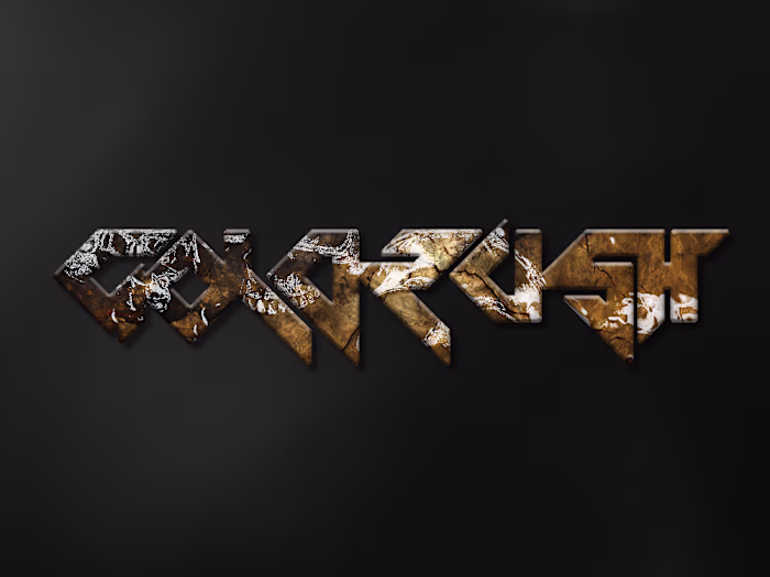 Editable Text Texture | Industrial Metal Effect PSD A robust...