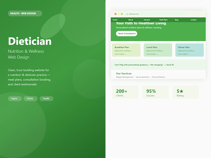 Dietician — Health Web Design