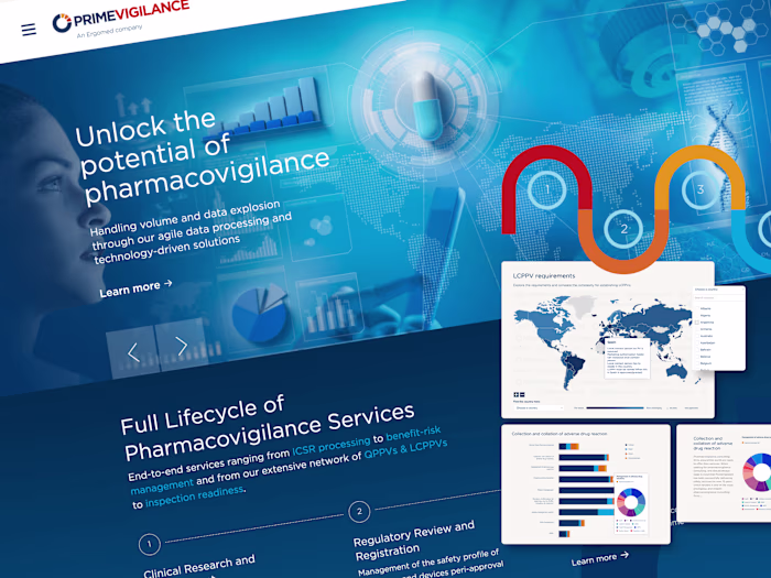 PrimeVigilance Website and Interactive Graphics