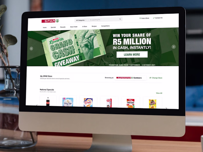 SPAR Homepage Redesign with Store Finder Feature