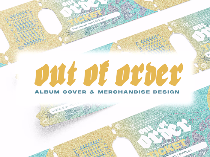 Out Of Order Album Cover & Merchandise Design