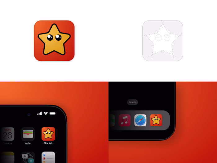Been working on a new app icon concept called Starfish 🌟 Fo...