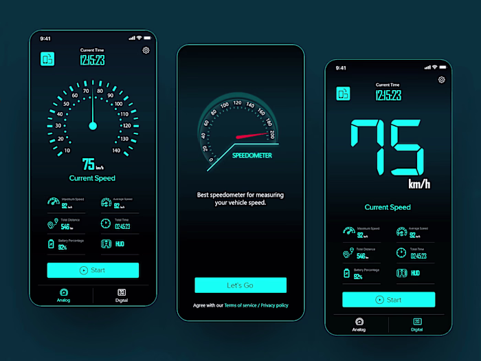 SpeedTrack - Mobile App Design