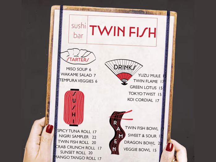 Sushi Restaurant Menu Design
