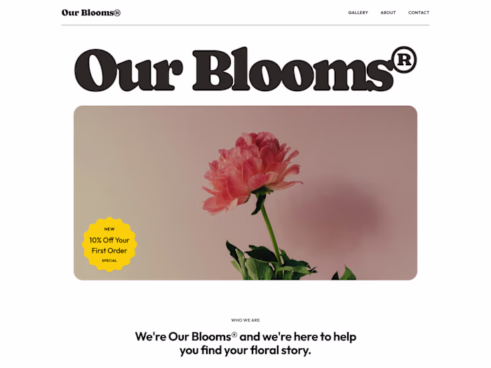 Website Design and Development for Our Blooms® on Wix Studio